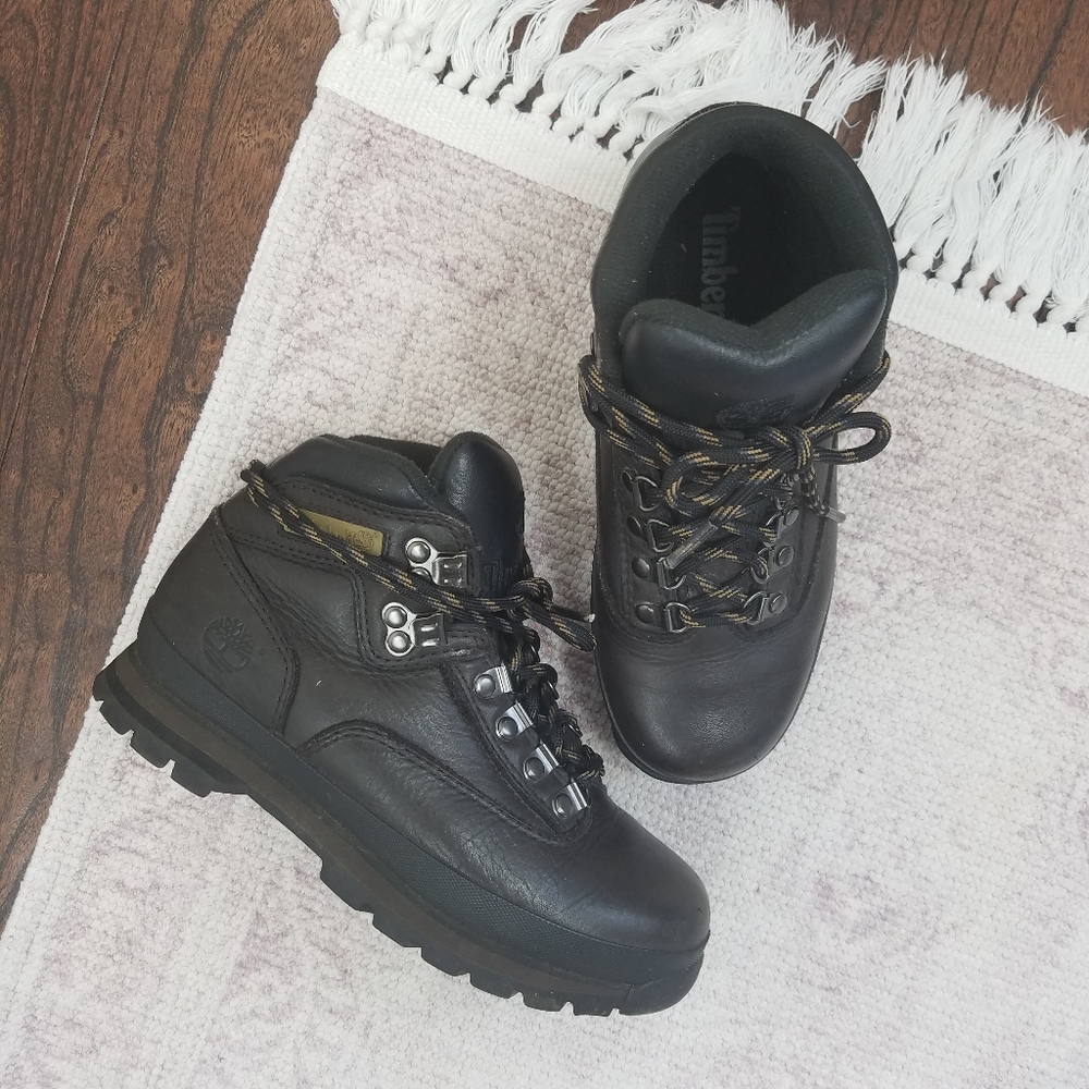 Y2K chunky Timberland brown leather VTG lace up ankle boots lug tractor …